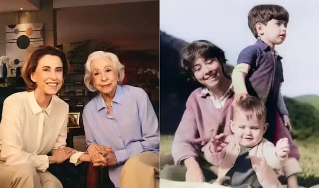 Fernanda Torres resgata foto de infância para celebrar Fernanda Montenegro no Dia das Mães