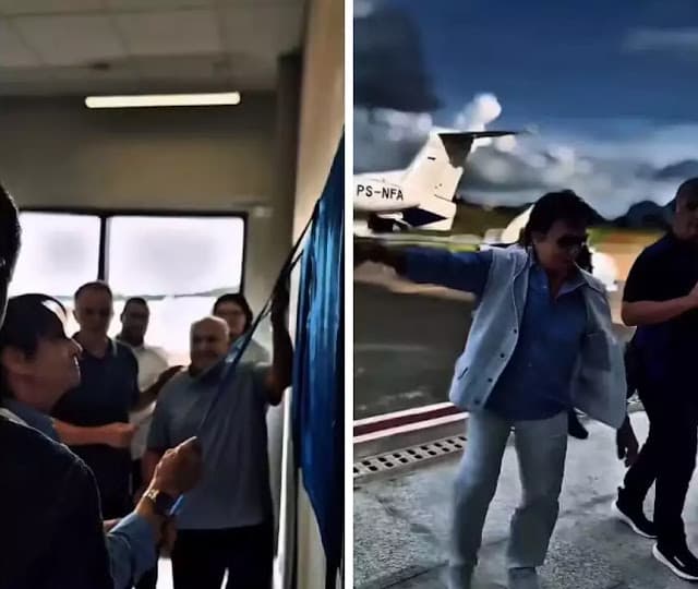 No dia de seu aniversário, Roberto Carlos inaugura terminal de aeroporto com nome de seu pai na sua cidade natal